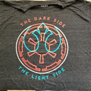 Star Wars Light Side vs Dark Side SS Graphic Tshirt Mens 2X